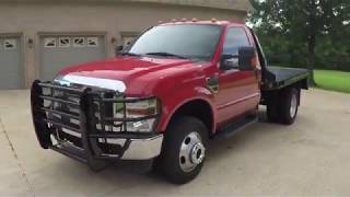 West TN 2010 Ford F350 XLT 6 4L Powerstroke Diesel 4X4 Flat Bed for sale red www sunsetmotors com [upl. by Ecilegna]