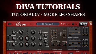 Diva tutorial 07  more LFO shapes [upl. by Ecnerual85]