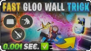 Opposite Gloo Wall Trick  Fast Gloo Wall Trick  Reverse Gloo Wall Trick  Free Fire  FF [upl. by Knowle]