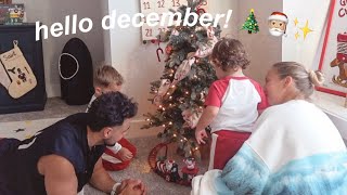 HELLO DECEMBER vlogmas thanksgiving  decorating the kids rooms for christmas [upl. by Anela667]