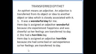 FIGURES OF SPEECH LEARN WITH EASY TECHNIQUES PART 5 TRANSFERRED EPITHET amp SYNECDOCHE PoeticDevices [upl. by Litt]