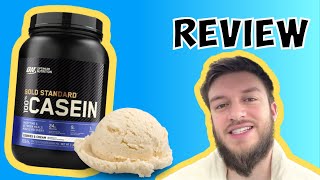 Optimum Nutrition Gold Standard Casein Creamy Vanilla review [upl. by Oimetra112]