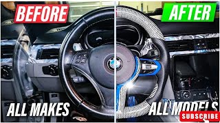 how to upgrade bmw steering wheel bmw steering wheel cover change and upgrade [upl. by Tandi]