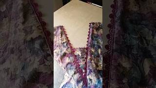 Trending V neckline with multiple colours lace shortsewingdiy [upl. by Anavi]