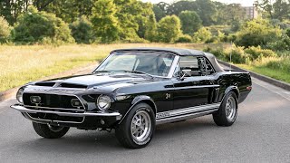 1968 Shelby GT500 KR Convertible Black Factory 4 Speed absolutely stunning For sale [upl. by Ydnelg]