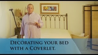 Making your bed with a Coverlet and Duvet Cover wwwverolinenscom [upl. by Desberg169]