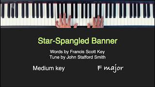 StarSpangled Banner  PIANO Instrumental with LYRICS [upl. by Araec326]