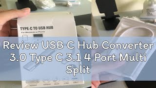 Review USB C Hub Converter 30 Type C 31 4 Port Multi Splitter Adapter OTG For MacBook Pro 13 15 A [upl. by Imena810]