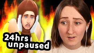 I left The Sims 4 UNPAUSED for 24 hours straight this is what happened [upl. by Donaldson524]