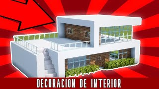 ✔ Como hacer el INTERIOR de una CASA MODERNA en Minecraft [upl. by Aible]