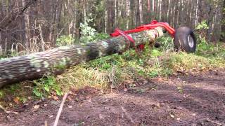 AtvExpert Juontokärry Log skidding long trees [upl. by Verdie]