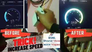 increase bsnl ftth speed  how to fix BSNL FTTH slow speed problem [upl. by Htiek]