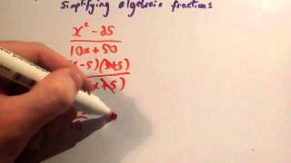 Simplifying algebraic fractions [upl. by Sessylu761]