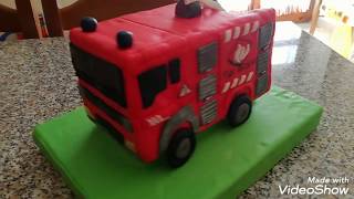 Torta di Compleanno Camion dei Pompieri Tutorial camionpompieri tutorial 500iscritti graziedi💝 [upl. by Tessie]