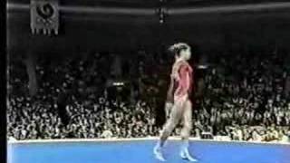 Olga Strazheva  1988 Olympics Team Compulsories  Floor Exercise [upl. by Hgielek]