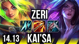 ZERI amp Nautilus vs KAISA amp Leona ADC  8k comeback Rank 10 Zeri  BR Challenger  1413 [upl. by Haral71]