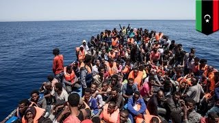 Migrant crisis Hundreds are feared dead after several boats sink off Libyan coast  TomoNews [upl. by Madelyn190]