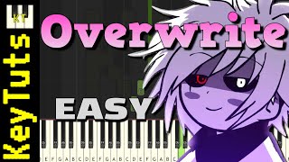 Overwrite XChara’s Theme from Underverse  Easy Mode Piano Tutorial Synthesia [upl. by Aiehtela665]