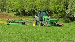 John Deere 7530 MowingSilage 2015 Cork [upl. by Cranston281]