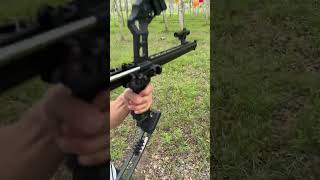 Steelball cartridge to shoot balloons😎 slingshotbow archerygame shootinggames compoundbow [upl. by Shantha]