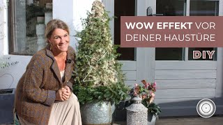 WINTERWONDERLAND für deinen Eingangsbereich  EASY DIY WEIHNACHTSBAUM für deine Haustüre [upl. by Mathews]