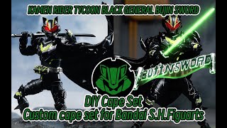 Cape Show KAMEN RIDER TYCOON BUJIN SWORD Custom Faux Leathe Cape for SHF KAMEN RIDER GEATS [upl. by Atcele]