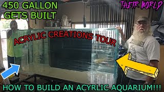 HOW TO BUILD ACRYLIC AQUARIUMS  LARGE TANK MANUFACTURING  MASSIVE 450 AQUARIUM IS BUILT [upl. by Howey]