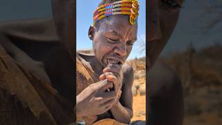 Wow Thats incredible delicious food Hadza makes for Lunch middle of nowhere ‼️😋hadzabetribe food [upl. by Nnaeiluj]