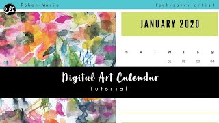 How to Create a Digital Art Calendar in Canva [upl. by Cai449]