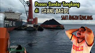 Sandarkan tongkang di Crane Barge saat angin kencang  strait venture 2 [upl. by Osmen310]