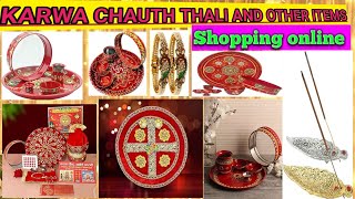 Karwa chauth thali and other items shopping online  Amazon Shopping online [upl. by Lilyan332]