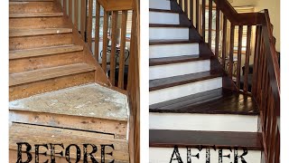 DIY 40 Staircase Makeover [upl. by Dahraf]