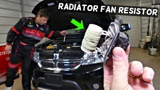 DODGE JOURNEY RADIATOR FAN RESISTOR REPLACEMENT REMOVAL LOCATION  FIAT FREEMONT [upl. by Tolland353]