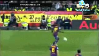 Gol de Abidal Barcelona 2 1 Real Madrid Copa del Rey [upl. by Daile150]