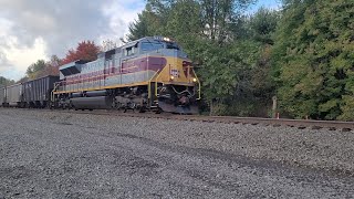 NS 1074 quotLackawannaquot Heritage Unit Leads Empty Coal Train [upl. by Nauwaj161]