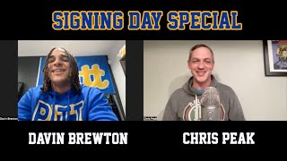 Signing Day 2023 A chat with Davin Brewton  Pitt football recruiting on PantherLaircom [upl. by Shipman]