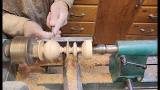 How to turn an ornament on the wood lathe [upl. by Ydnat]