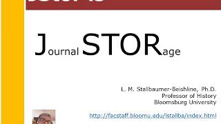 Introduction to JSTOR [upl. by Truscott]