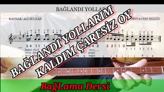 Bağlandı yollarım kaldım çaresiz solfej Bağlama Dersi [upl. by Ayotaj]