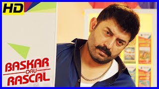 Bhaskar Oru Rascal Scenes  Title Credits  Arvind Swamy intro  Soori Comedy  Master Raghavan [upl. by Petronilla]