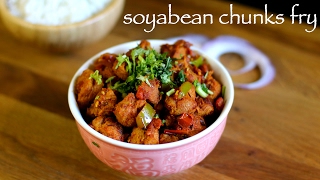 soya chunks fry recipe  meal maker fry recipe  soyabean chunks fry [upl. by Ayitahs943]