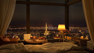 4K Cozy Bedroom in Paris  Smooth Piano Jazz Music for Relaxing Chilling [upl. by Fakieh]