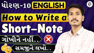 How To Write a Short Note  STD 10 English  English Short Note Writing  by Aniruddh sir [upl. by Diskin]