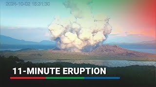 Time lapse 11minute eruption of Taal Volcano on October 2  ABSCBN News [upl. by Burleigh122]