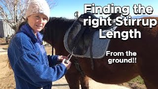 How to adjust your stirrups from the ground  and find the right length too [upl. by Heinrich]