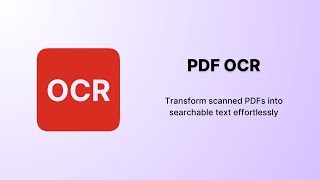 PDF OCR [upl. by Eusebio]