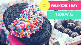 DIY  Easy Valentines day Treats  Oreo dipped in white chocolate  Date cashew choco rocks [upl. by Reiser]