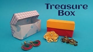 How to fold  make a Paper quotTreasure  Jewelry Boxquot  Useful Modular Origami Tutorial [upl. by Yelbmik201]