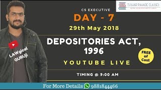 CMSL Day 6  Depositories Act 1996 [upl. by Aiekam636]