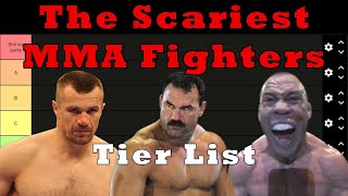 Ranking the Scariest MMA Fighters of all Time Tier List [upl. by Nilhsa]